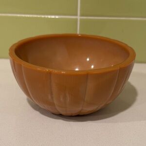 Longaberger Milk Glass Pumpkin Bowl - No Lid - Made in USA